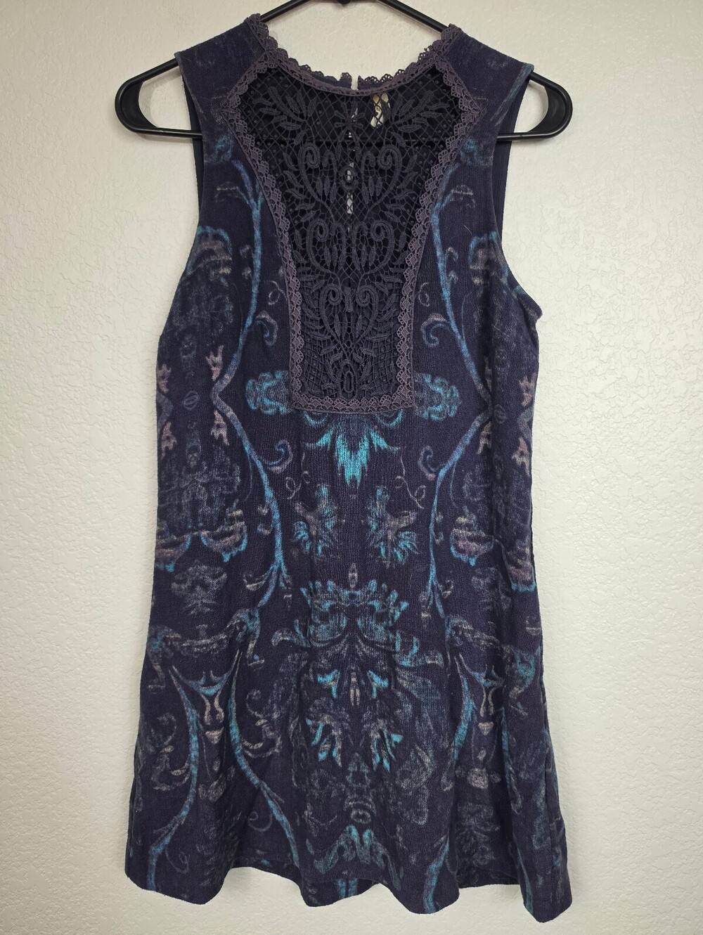 Free People Vintage Sleeveless Lace Panel Dress XS